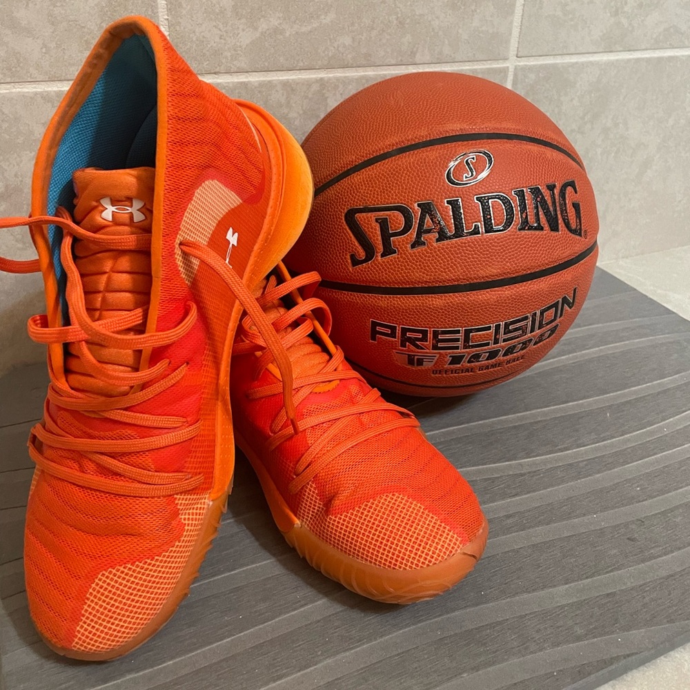 Under Armor Orange Basketball Shoes